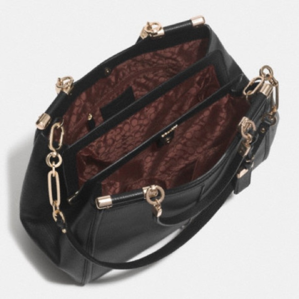Coach MADISON TEXTURED LEATHER PINNACLE CAROLINE SATCHEL (COACH F32378) - Picture 3 of 16